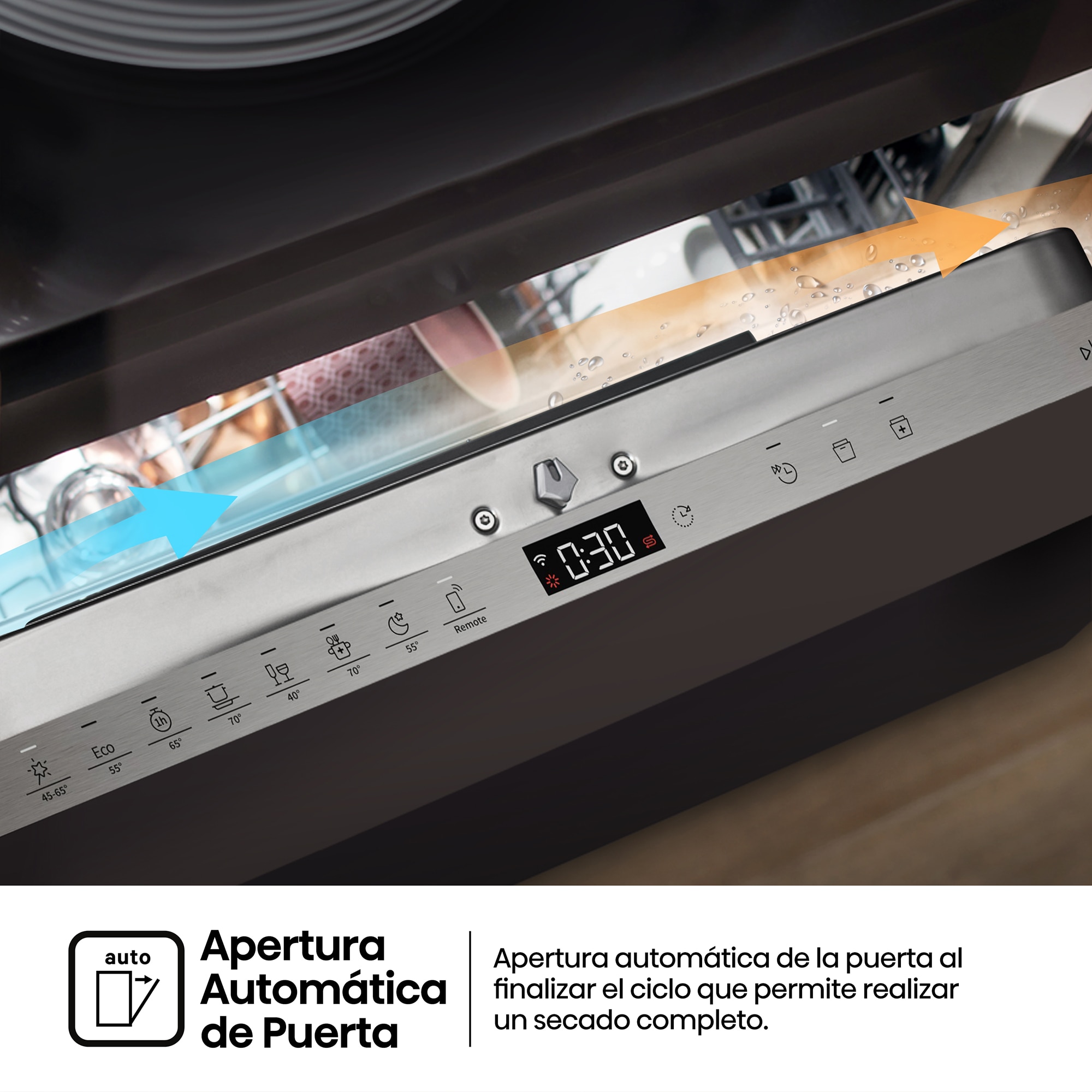 Lavavajillas integrable Hisense 16 servicios, Bandeja para cubiertos, 60 cm - HV673A65 15