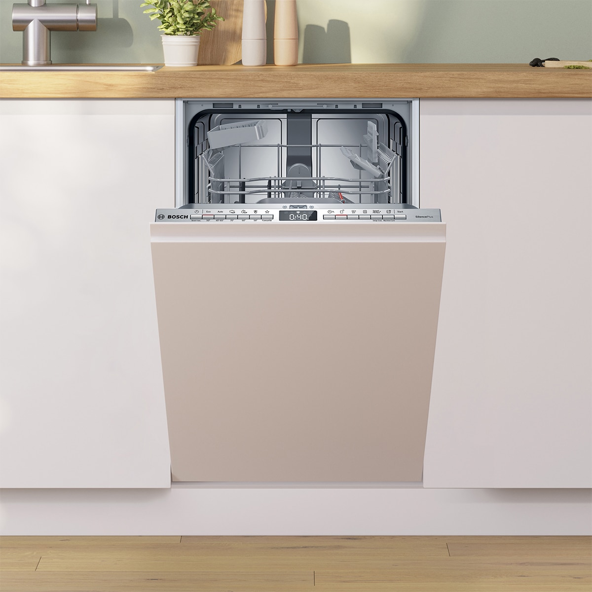 Lavavajillas integrable Bosch 10 servicios, 45 cm, Home Connect - SPH4EKX17E - Acero Acero-2