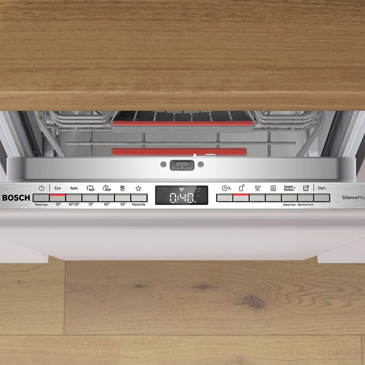 Lavavajillas integrable Bosch 10 servicios, 45 cm, Home Connect - SPH4EKX17E - Acero Acero-3