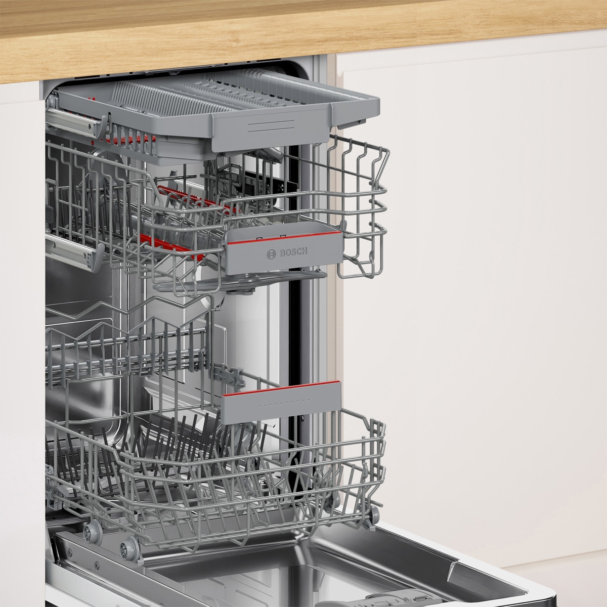 Lavavajillas integrable Bosch 10 servicios, 45 cm, Home Connect - SPV4EMX17E - Acero Acero-4