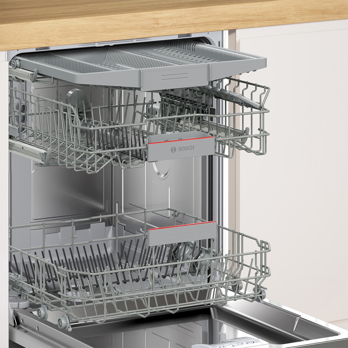 Lavavajillas integrable Bosch 14 servicos, 60 cm, Home Connect - SBH4HVX14E - Acero Acero-4