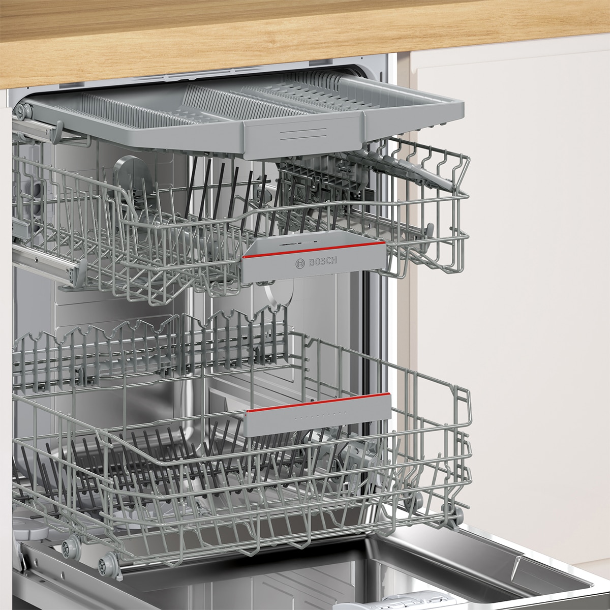 Máquina de Lavar Loiça Encastrável Bosch SMI4HVS14E de 14 Conjuntos e 60 cm, com Home Connect - Aço Inoxidável Aço-5