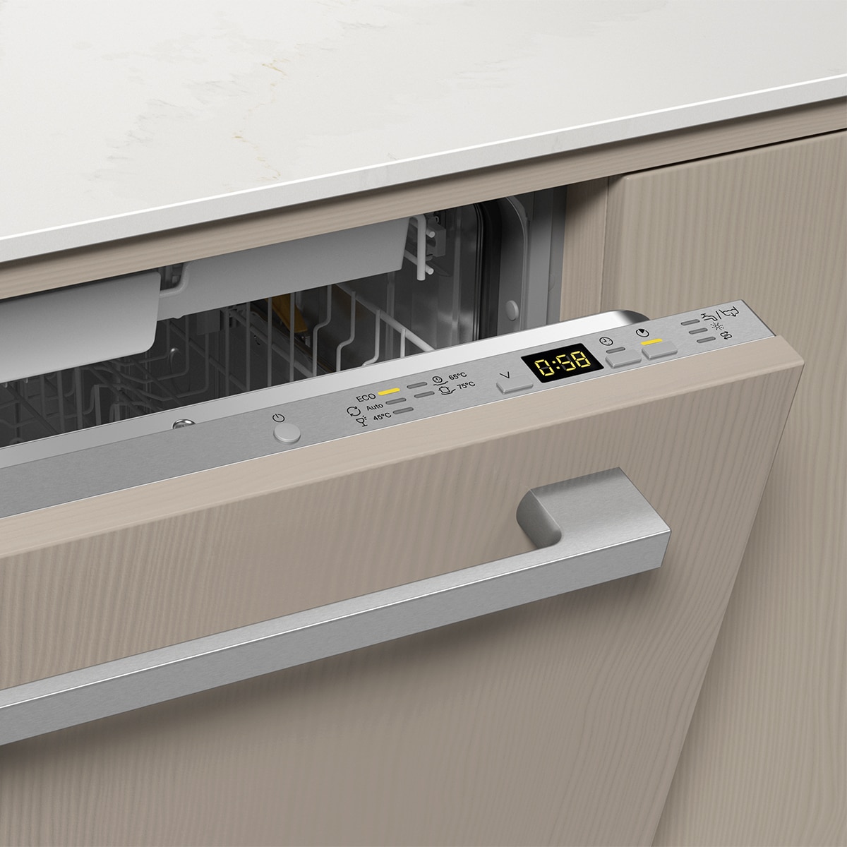 Máquina de Lavar Loiça Encastrável Miele QuickPowerWash, Active, de 14 Conjuntos e 55 cm Branco-2