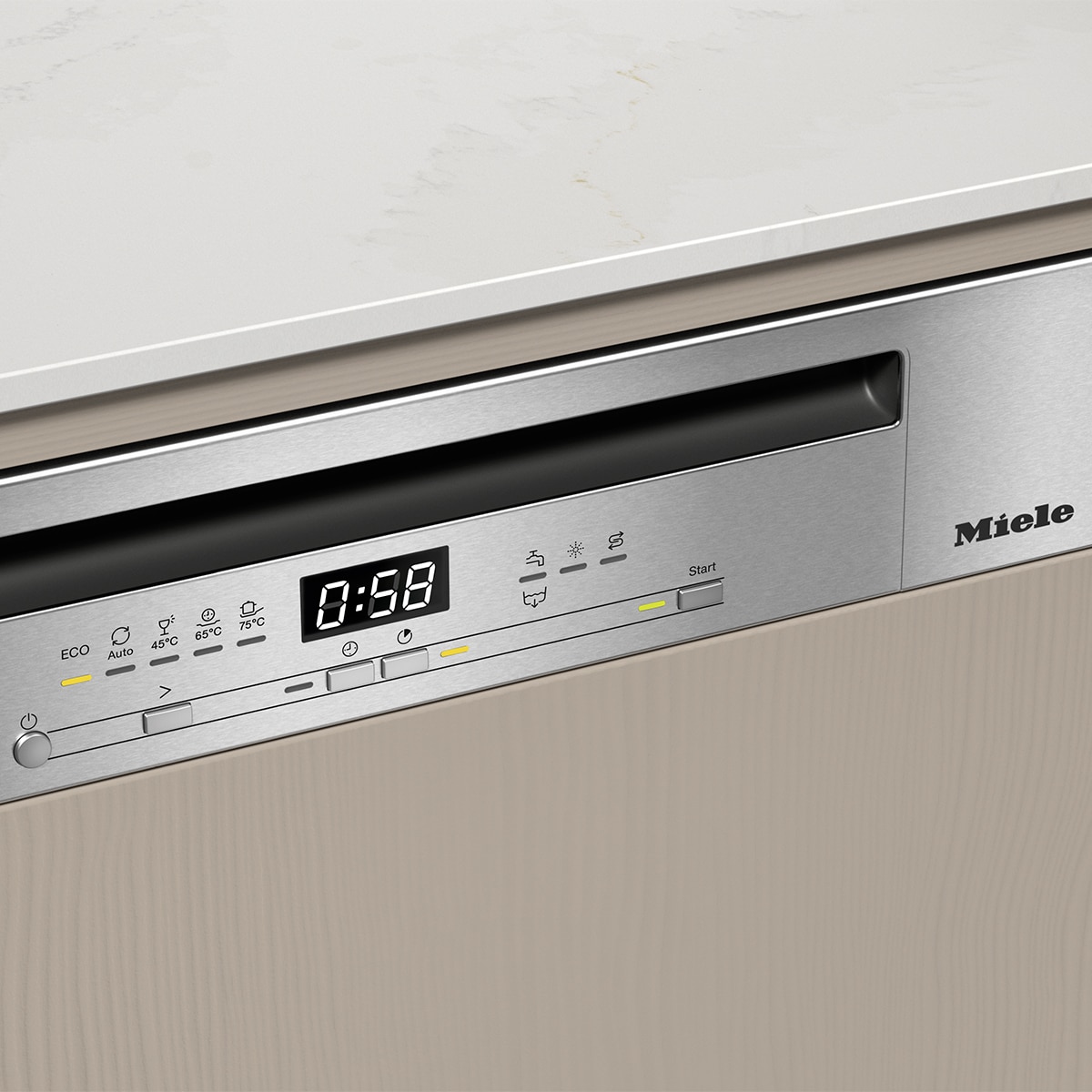 Máquina de Lavar Loiça Encastrável Miele G5811 SCi ED Active Plus, de 14 Conjuntos e 57 cm Branco-2