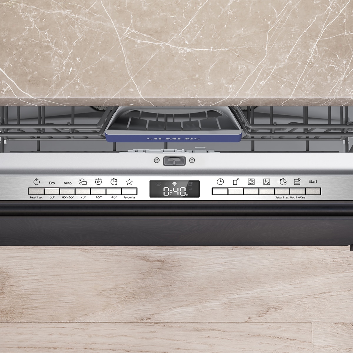 Máquina de Lavar Loiça Encastrável Siemens iQ300 SN73HX03VE de 14 Conjuntos Aço-3