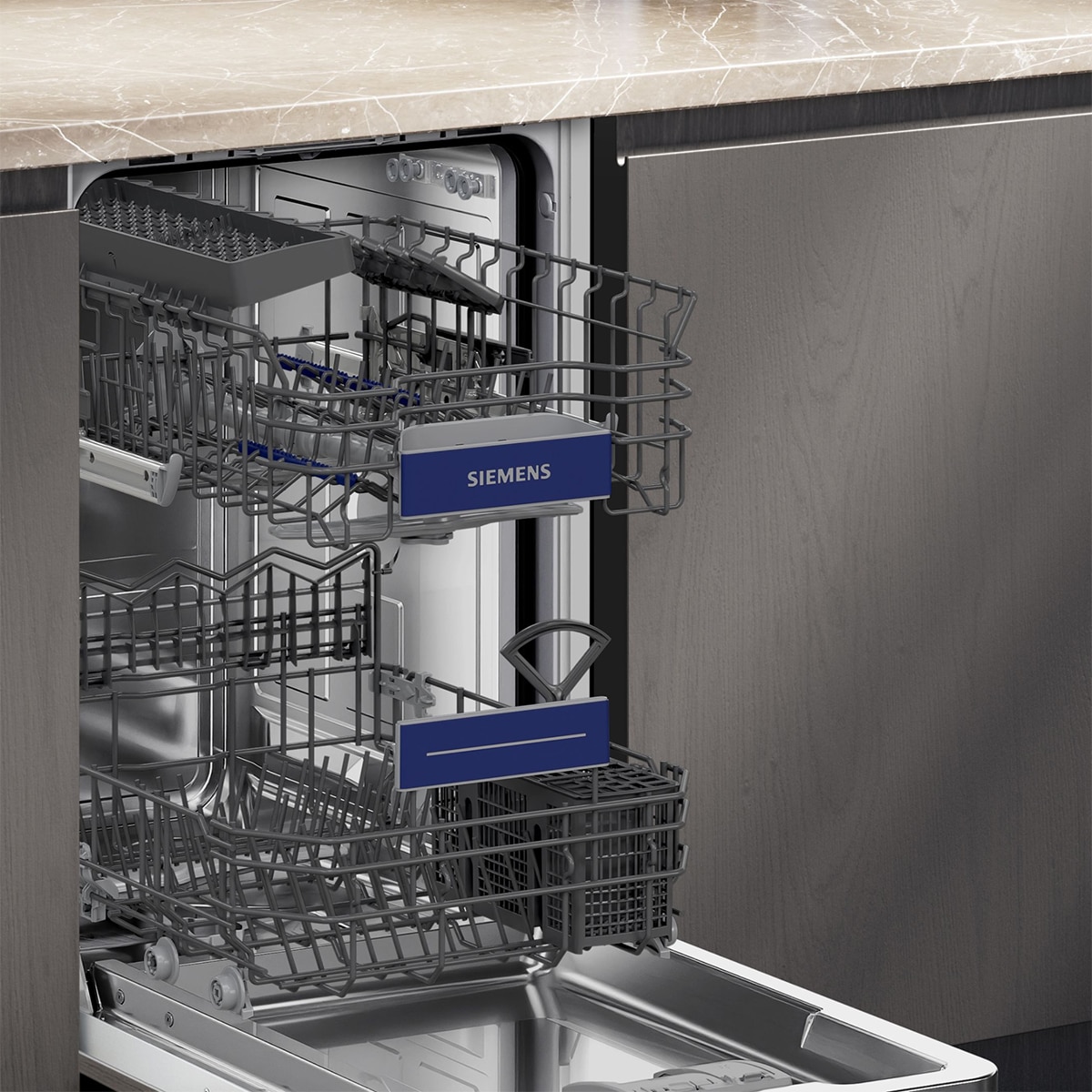 Imagen 4 de Lavavajillas integrable Siemens 10 servicios iQ300 - SR93EX25LE - Acero Acero