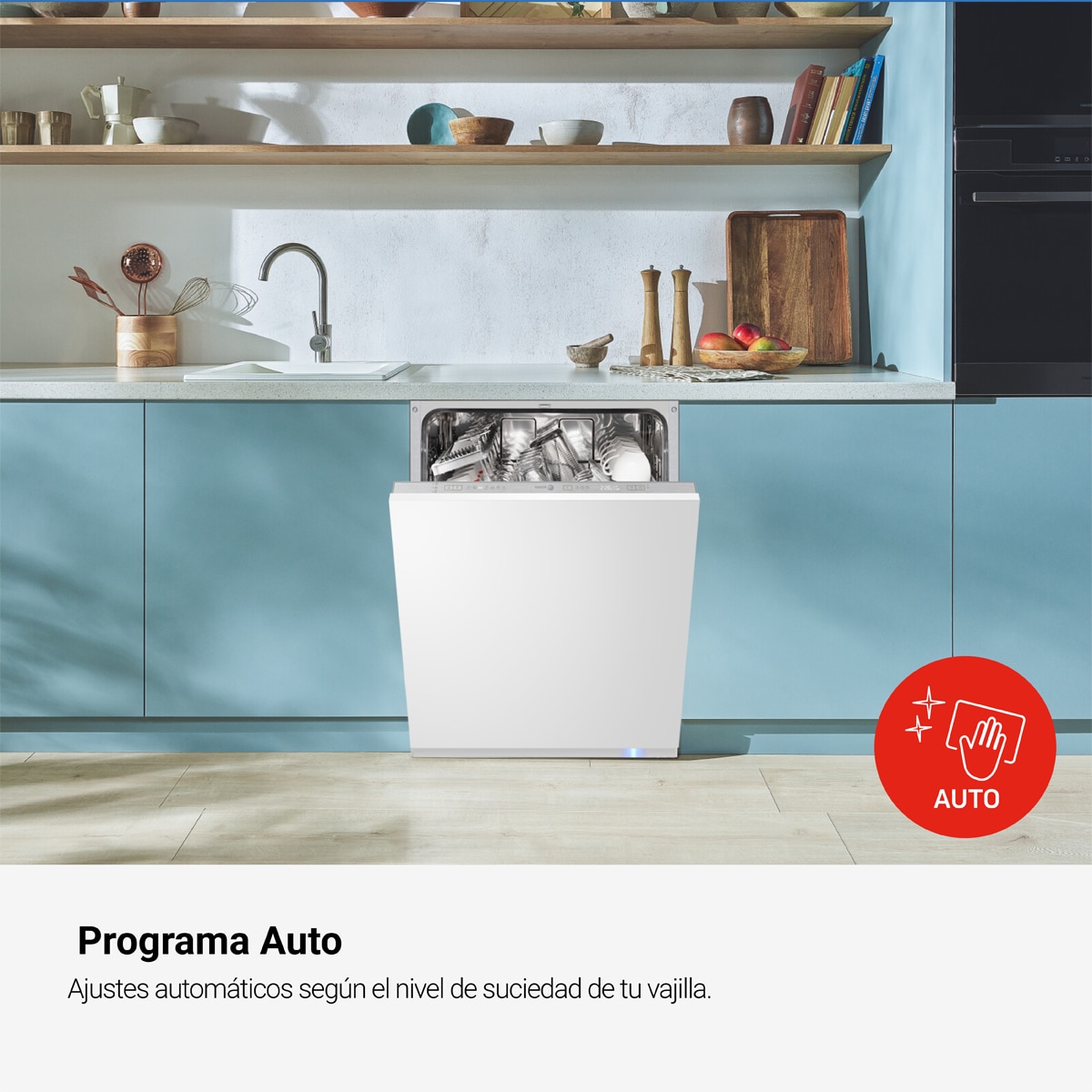Máquina de Lavar Loiça Encastrável Fagor 4LVF-622IT de 12 Conjuntos, 60 cm e 5 Programas 5