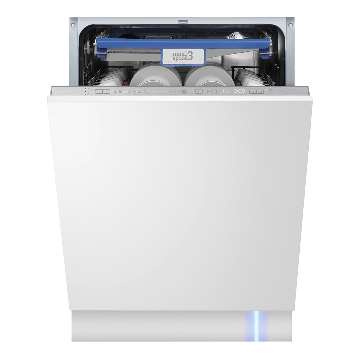 Fagor – Lavavajillas integrable Fagor 14 Servicios, 60 cm, 3ª Bandeja, 7 Programas – 4LVF-635IT.