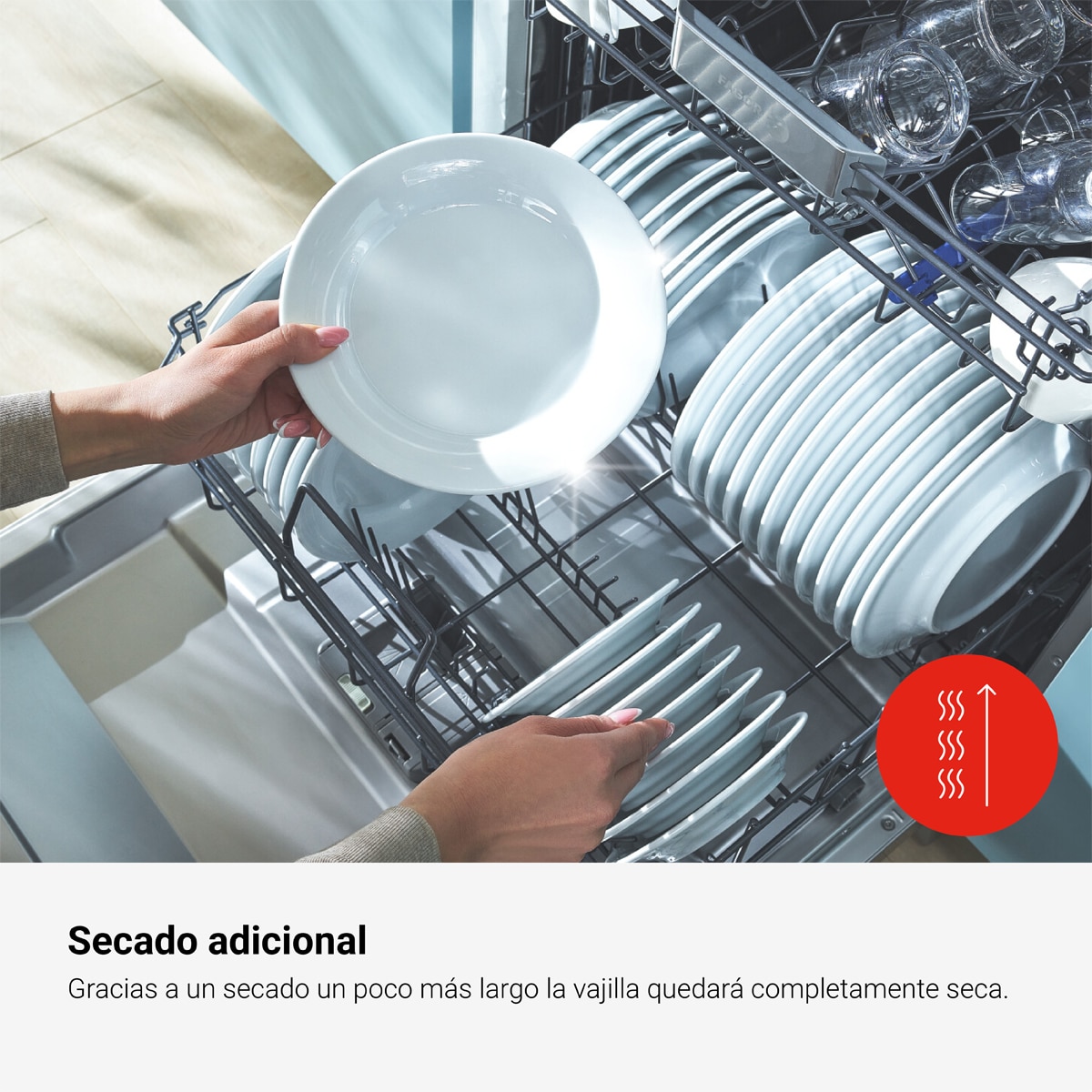 Máquina de Lavar Loiça Encastrável Fagor 4LVF-635IT de14 Conjuntos, 60 cm, 3ª Bandeja e 7 Programas 9