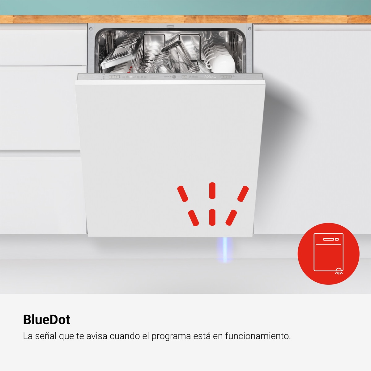 Máquina de Lavar Loiça Encastrável Fagor 4LVF-637ADIT de 14 Conjuntos, de 60 cm, 3ª Bandeja, Autodoor e de 10 Programas 7