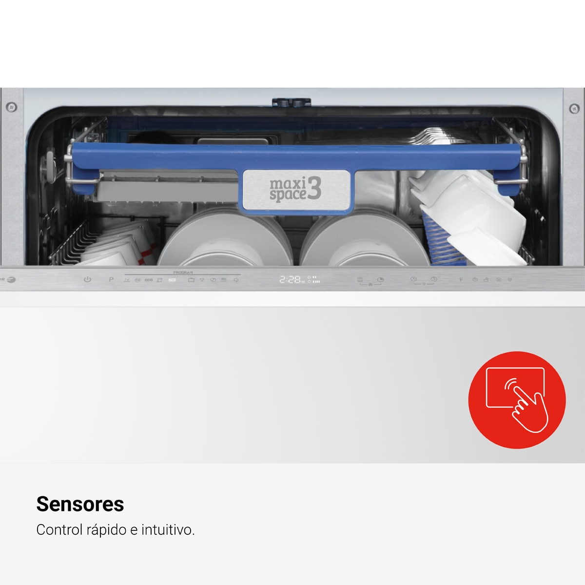 Máquina de Lavar Loiça Encastrável Fagor 4LVF-637ADIT de 14 Conjuntos, de 60 cm, 3ª Bandeja, Autodoor e de 10 Programas 8