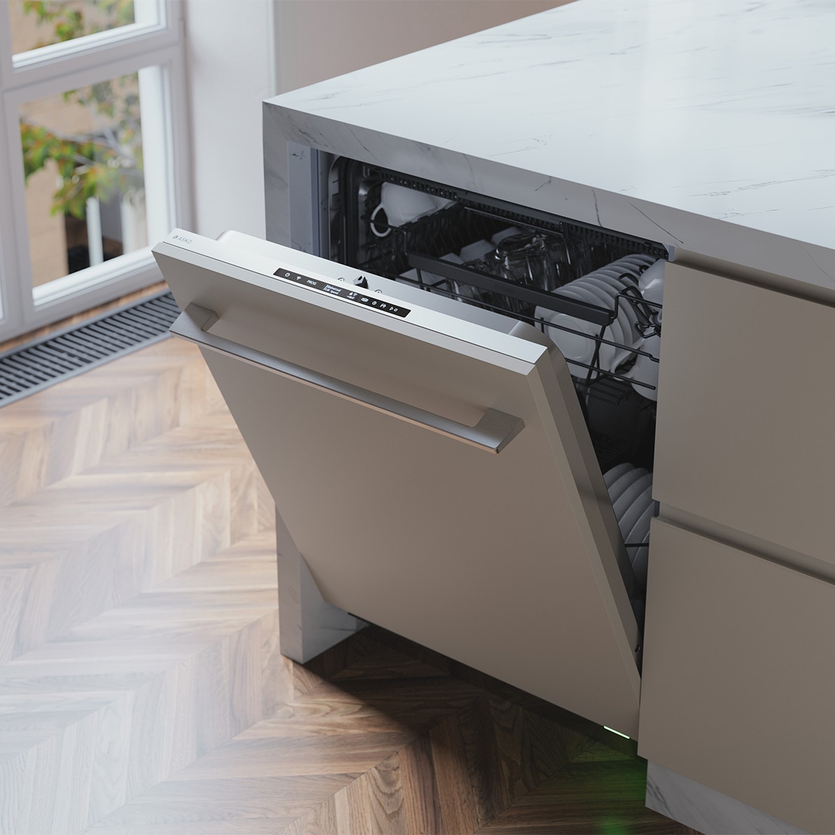 Máquina de Lavar Loiça Encastrável Asko DFI8447D de 14 Conjuntos Branco-5