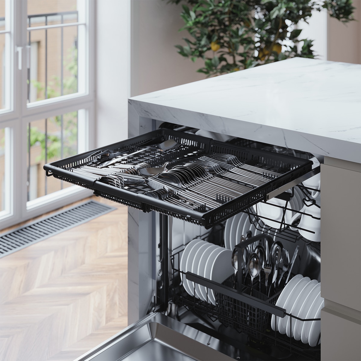 Máquina de Lavar Loiça Encastrável Asko DFI8447D de 14 Conjuntos Branco-6