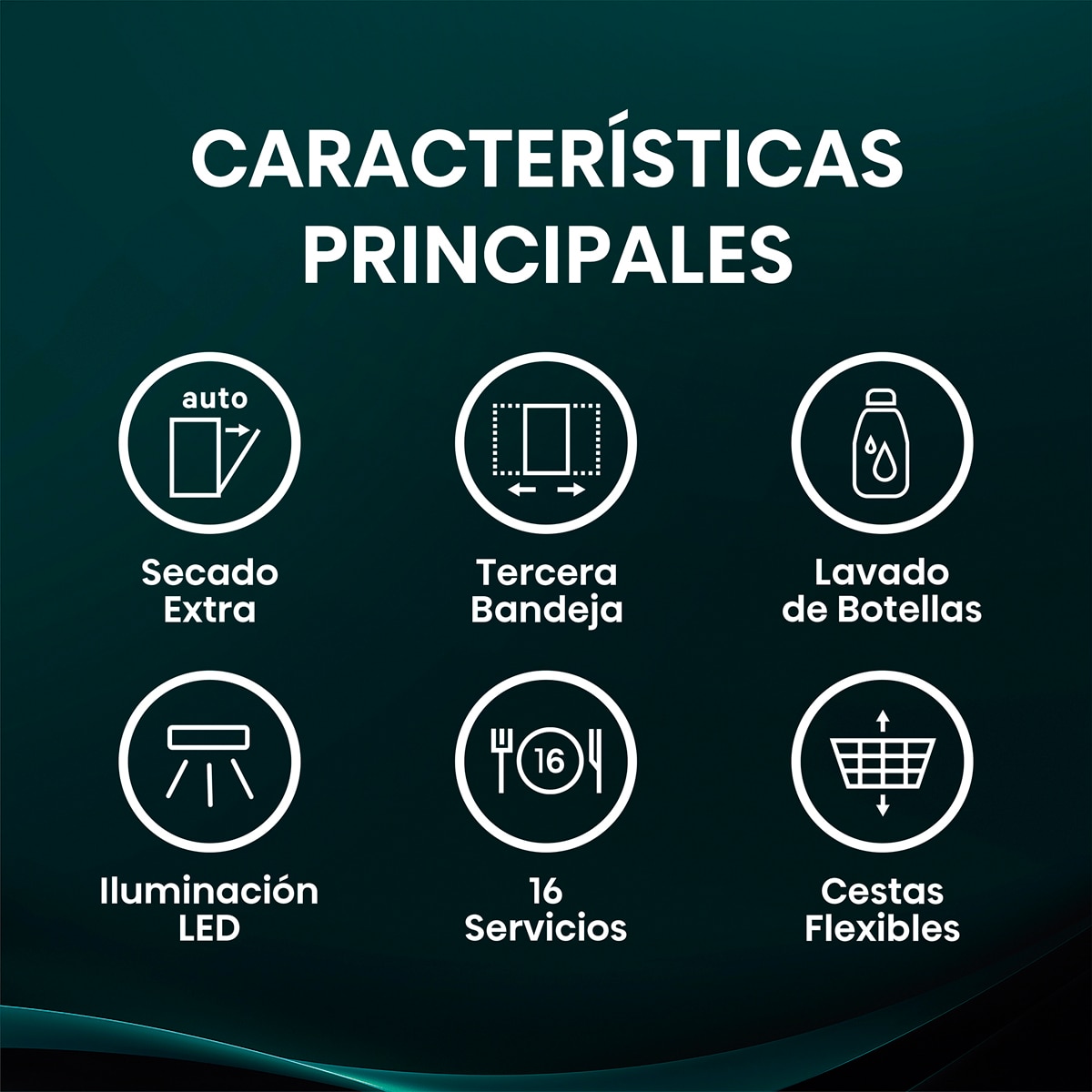 Lavavajillas integrable Hisense 16 servicios ,Tercera bandeja, 60 cm - HFI5A6360H 3