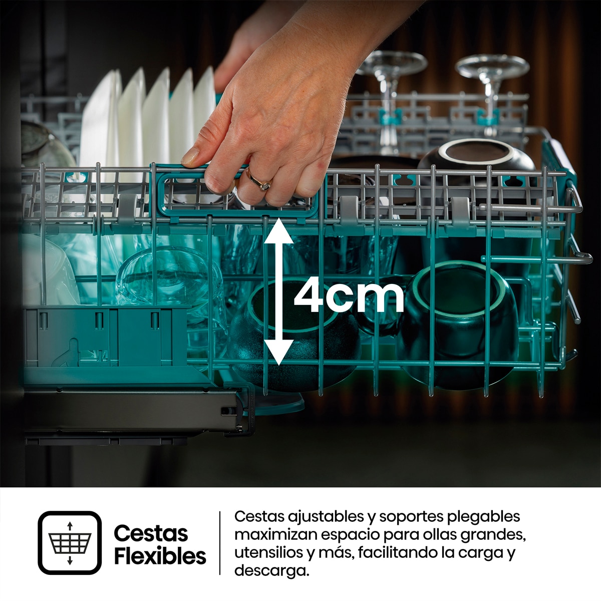 Lavavajillas integrable Hisense 16 servicios ,Tercera bandeja, 60 cm - HFI5A6360H 10