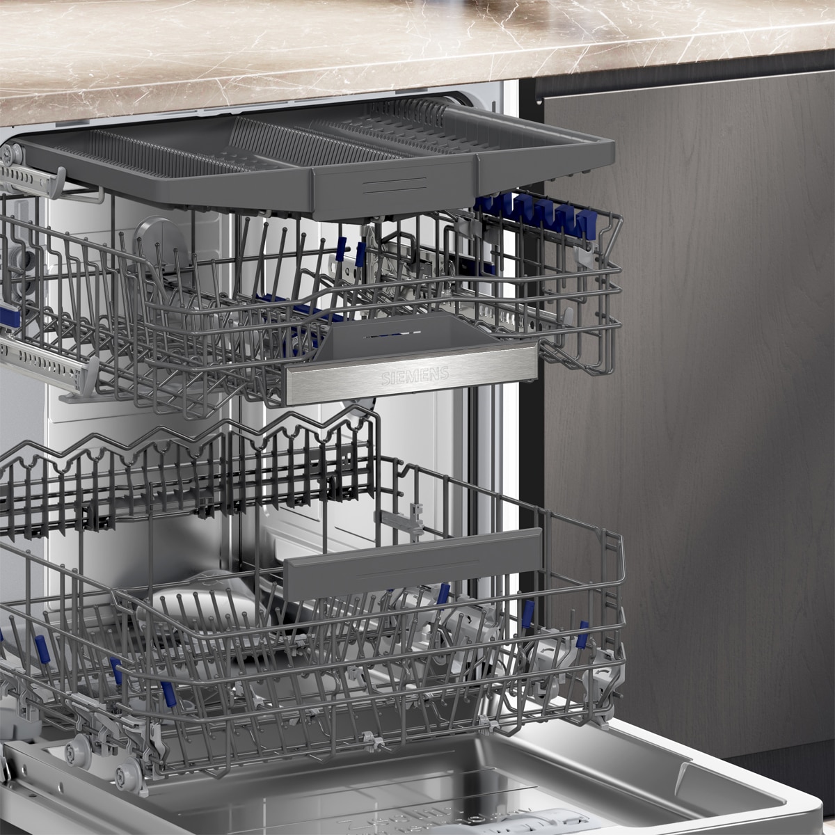 Máquina de Lavar Loiça Integrável Siemens iQ500 SN75ZX17CE de 14 Conjuntos e 60 cm com Sistema de Secagem com Zeólitas® Combinado com Shine&Dry 4
