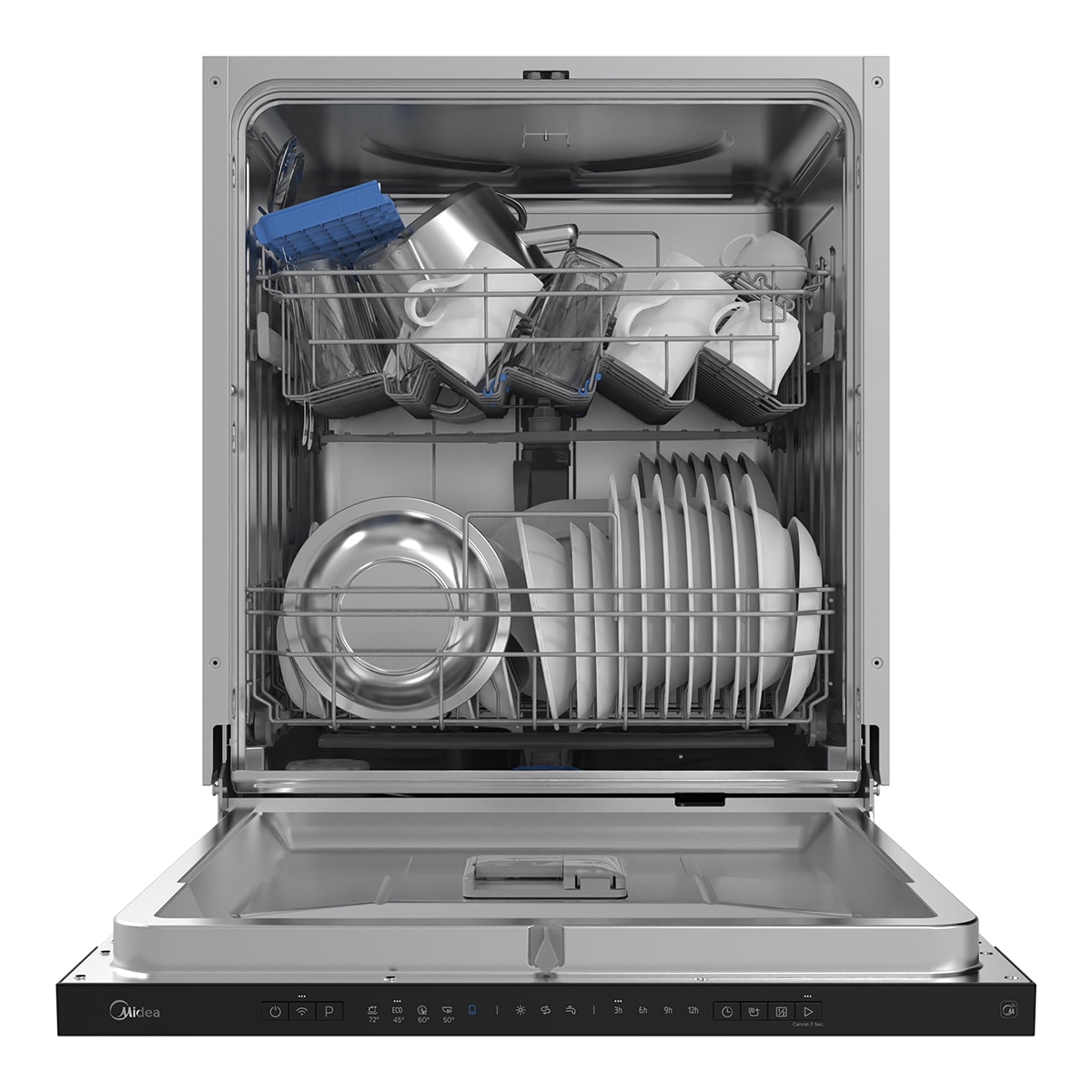 Midea - Lavavajillas integrable Midea 14 Servicios, 60 cm -MDWEB1403LB-WS.