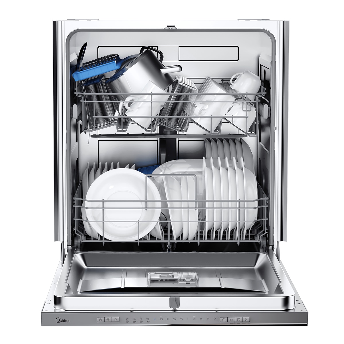 Imagem 0 de Máquina de Lavar Loiça Encastrável Midea MDWPB1303LS-W de 13 Conjuntos e 60 cm