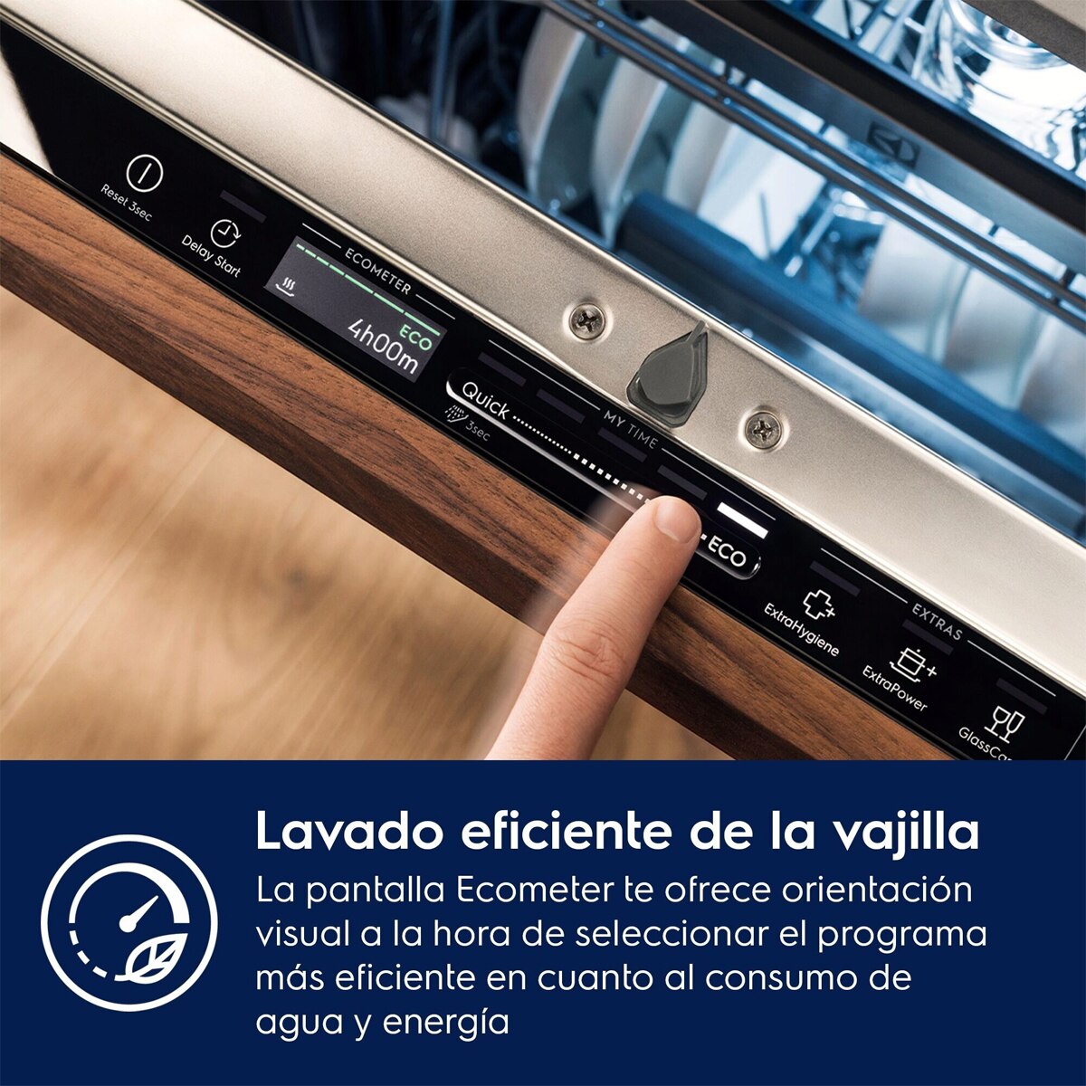 Lavavajillas integrable Electrolux 14 cubiertos, bandeja cubiertos, 60 cm, Serie 600 - E62LB202S 11