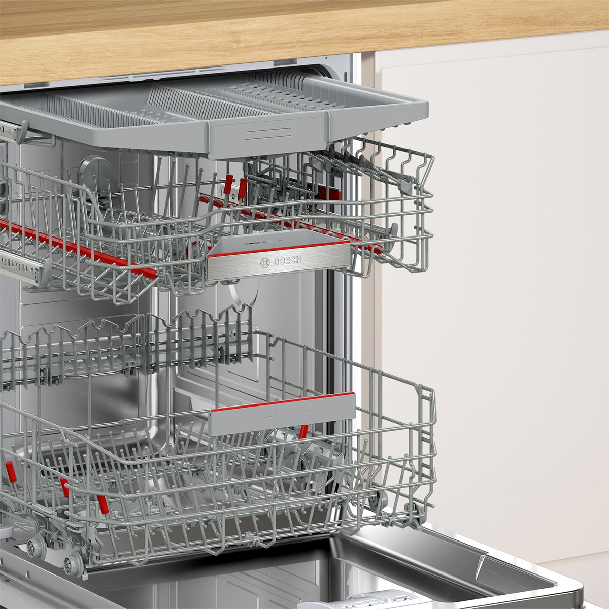 Máquina de Lavar Loiça Encastrável Bosch  Série 6 SMT6ECX21E de 14 Conjuntos, Secagem Eficiente 4
