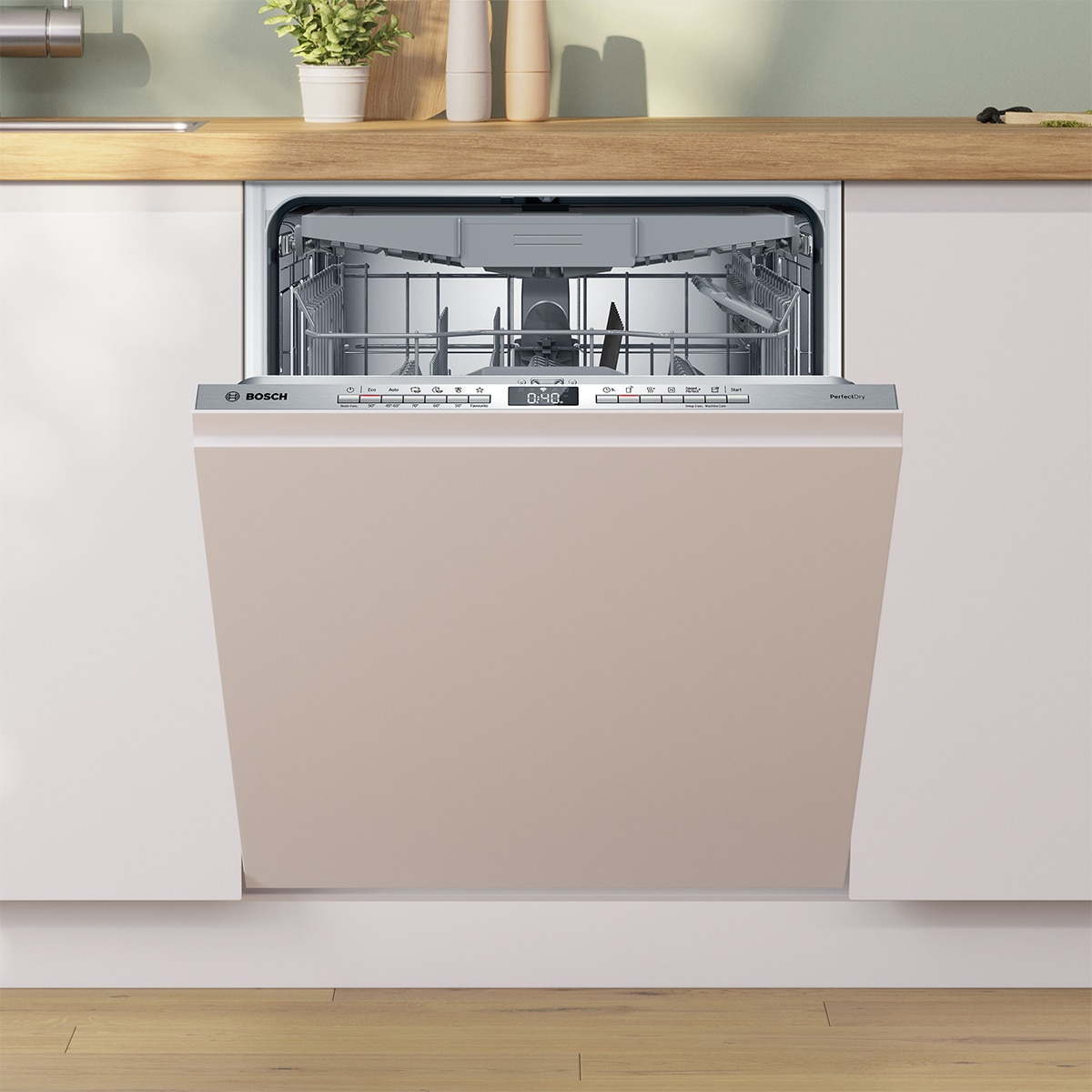 Máquina de Lavar Loiça Encastrável Bosch Série 6 SMH6YCX02E de 14 Conjuntos com PerfectDry 3