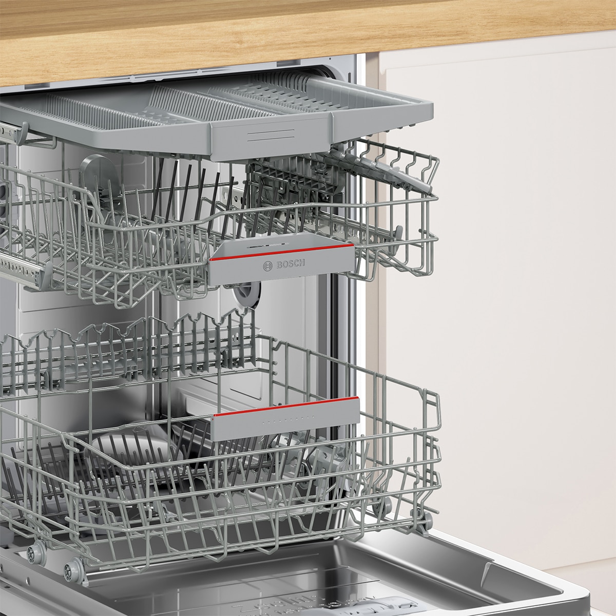 Máquina de Lavar Loiça Encastrável Bosch Série 6 SMH6YCX02E de 14 Conjuntos com PerfectDry 4
