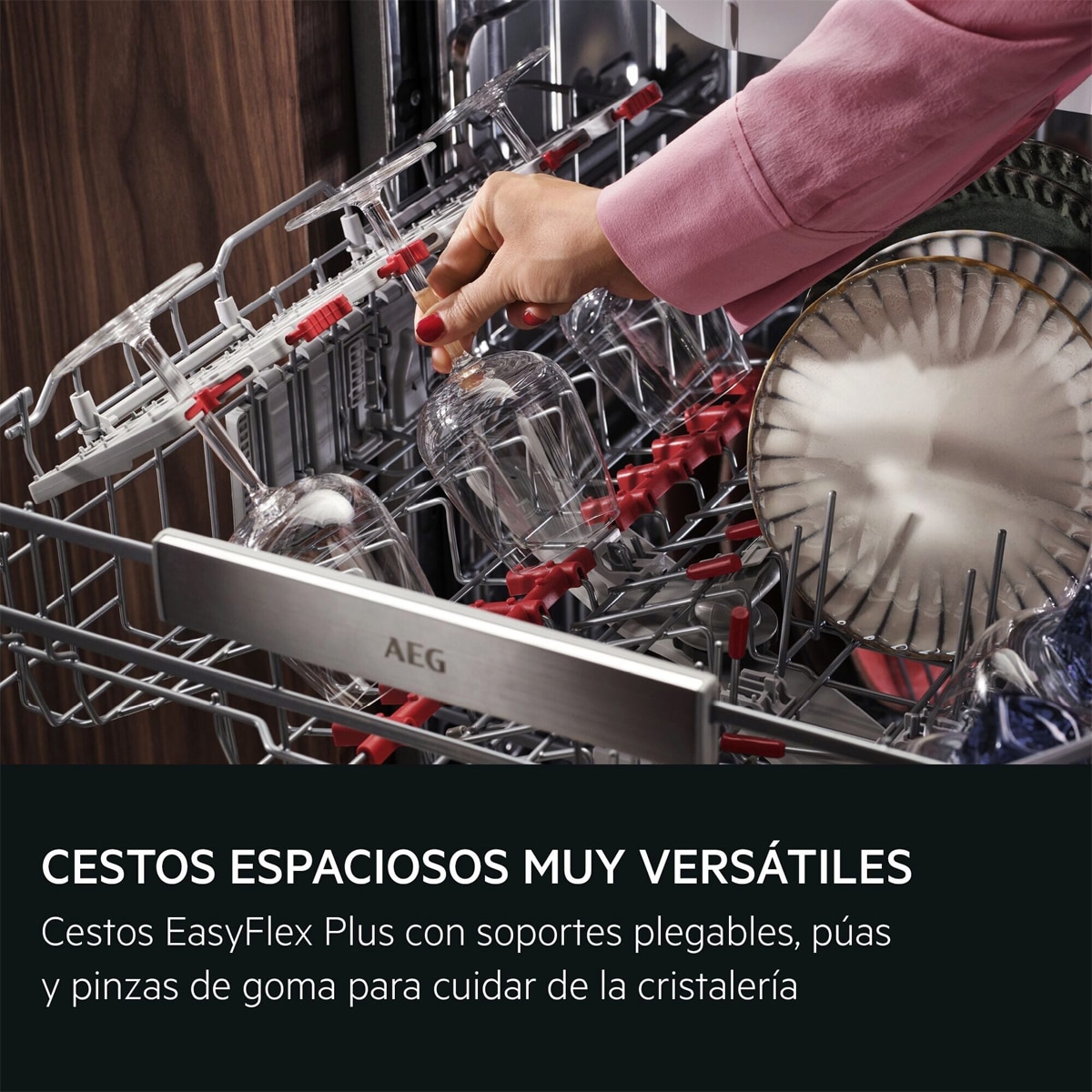 Lavavajillas integrable AEG, 14 servicios, bandeja cubiertos, extrasilencioso, 60 cm, Serie 8000 - GI8200A2SG 8
