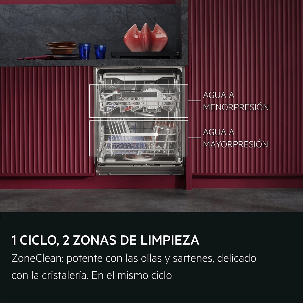 Lavavajillas integrable AEG, 14 servicios, bandeja cubiertos, extrasilencioso, 60 cm, Serie 8000 - GI8200A2SG 11