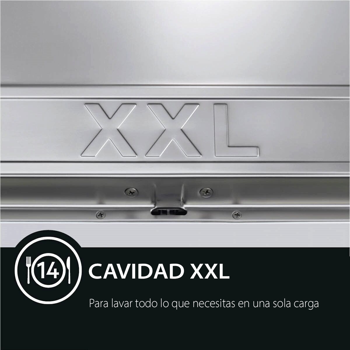 Lavavajillas integrable AEG, 14 servicios, bandeja cubiertos,cavidad XXL, especial cristal, extrasilencioso, 60 cm, Serie 7000 - FSE77707P 5