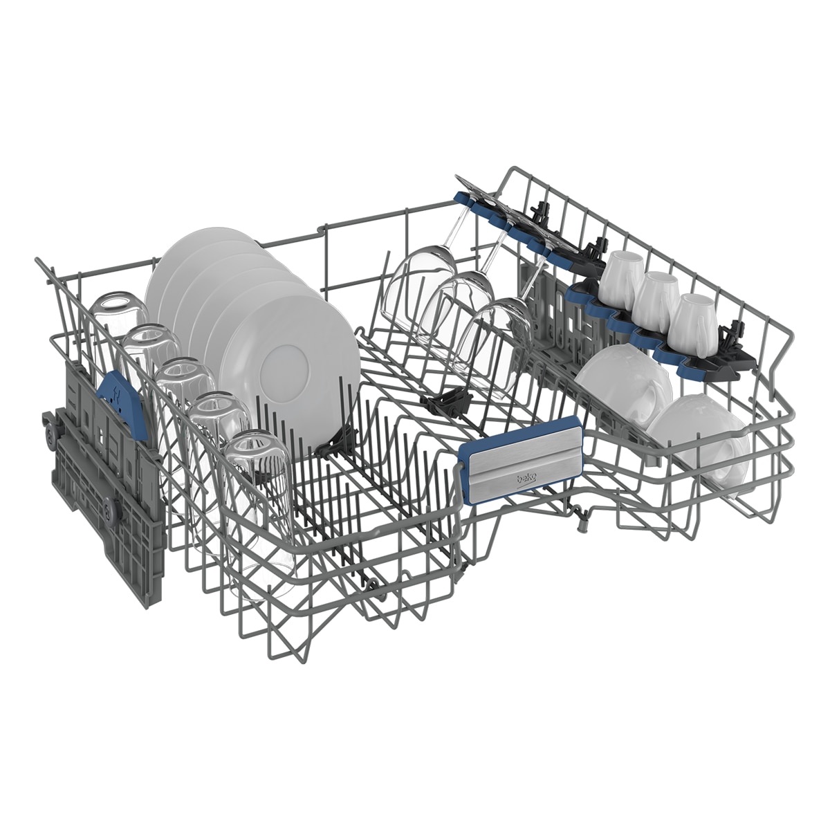 Imagen 4 de Lavavajillas Integrable Beko Power Intense, 15 servicios, 60 cm, 3ª Bandeja - BDIN38542P