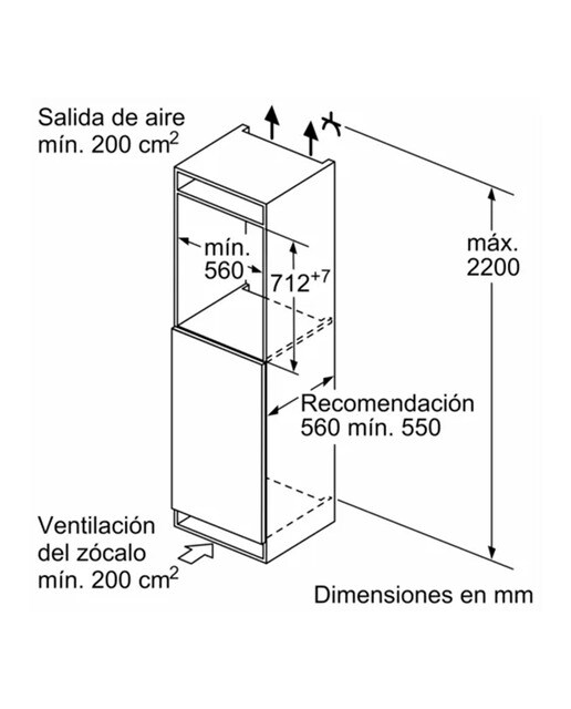 Arca Congeladora Encastrável Siemens GI21VAFE0 Mini com 3 Gavetas 6