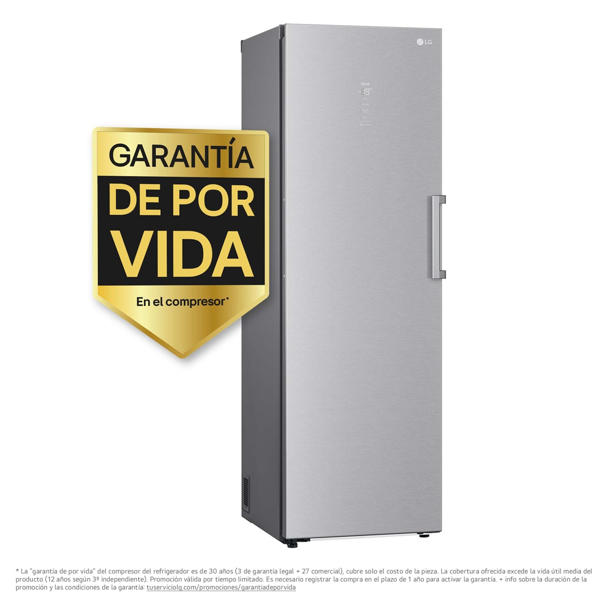 Congelador vertical LG Total No Frost, 186 cm, 324 l, inox- GFM61MBCSF Inox-3