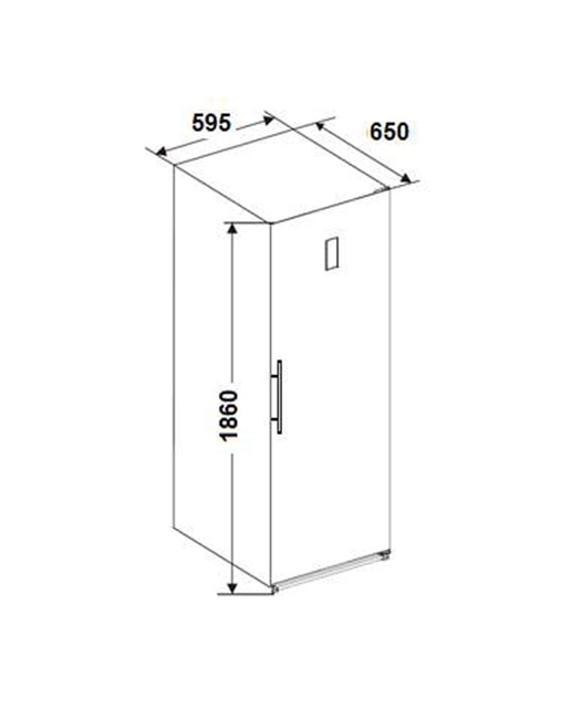 Arca Congeladora Vertical Fagor 3ZFK-1875 No Frost e de 186 cm - Branco Branco-2
