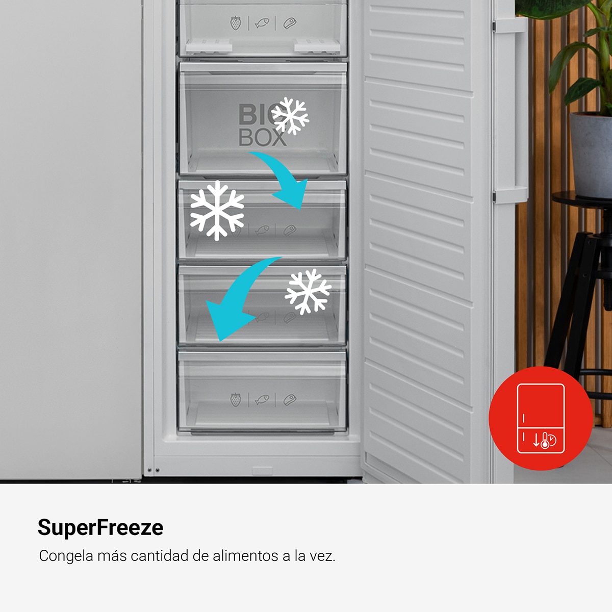 Arca Congeladora Vertical Fagor 3ZFK-1875 No Frost e de 186 cm - Branco Branco-9