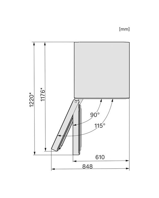 Arca Congeladora Vertical Miele FNS4882Dedt/cs No Frost e Side-by-Side e de 185 cm - Aço Inox Aço inoxidável-12