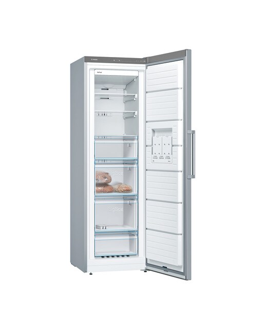 Arca Congeladora Vertical Bosch Serie 4 GSN36VIEP No Frost de 186 cm - Inox Aço Inoxidável Anti-Impressões Digitais-2