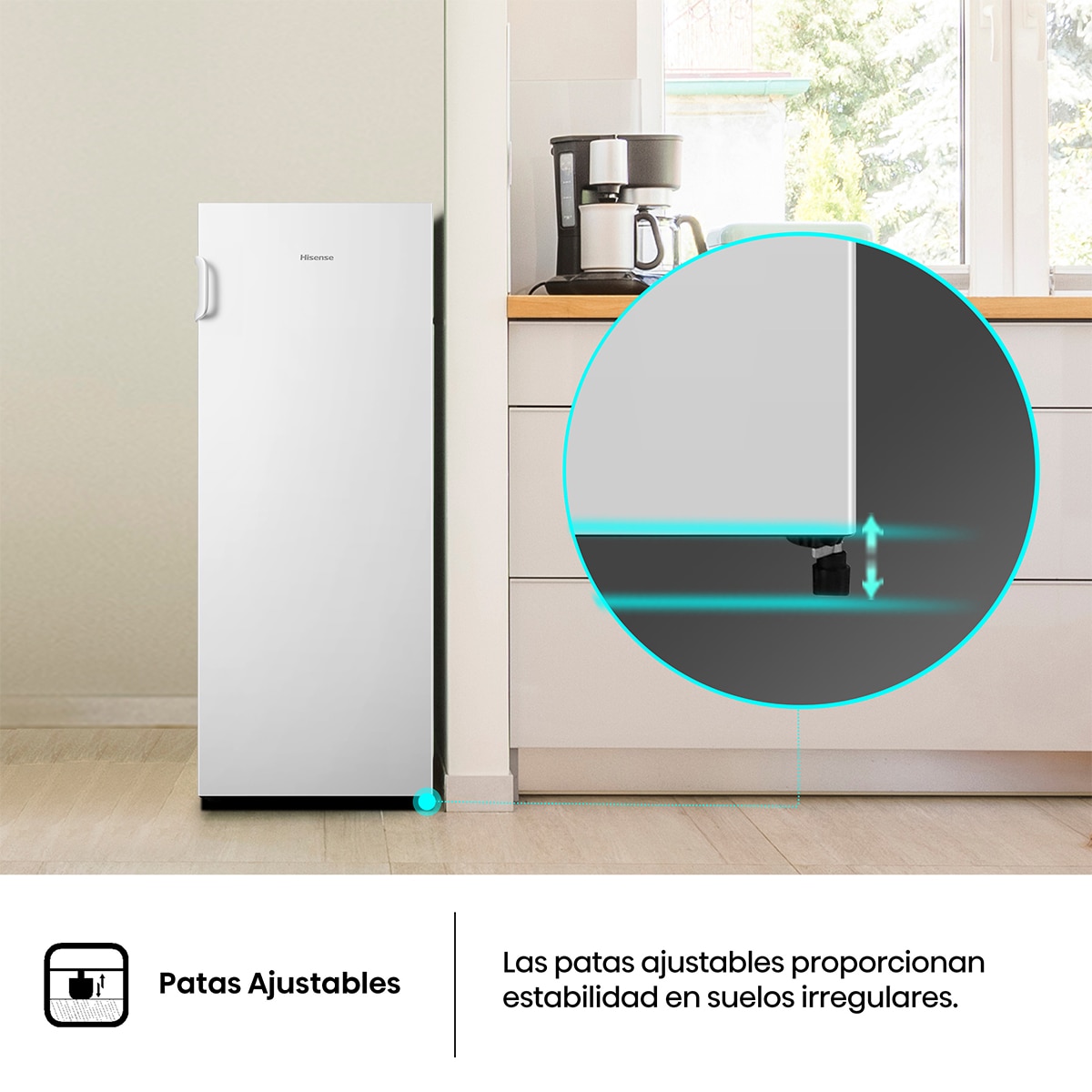 Imagen 10 de Congelador vertical Hisense No frost, Multi Airflow - FV191N4AW2 - Blanco Blanco