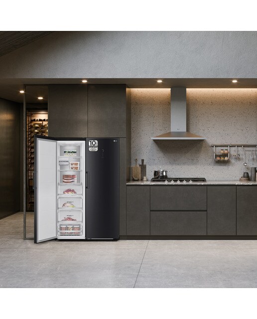 Congelador vertical LG 186 cm, 355 l, Multi Air Flow - GFM61MCCSF - Negro mate Negro mate-19