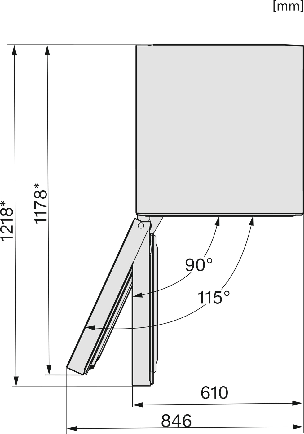 Arca Congeladora Vertical Miele FNS 4382 D el NoFrost e SideOpen para Combinação Side-by-Side e de 185,5 cm - Aço Inoxidável Inox-4