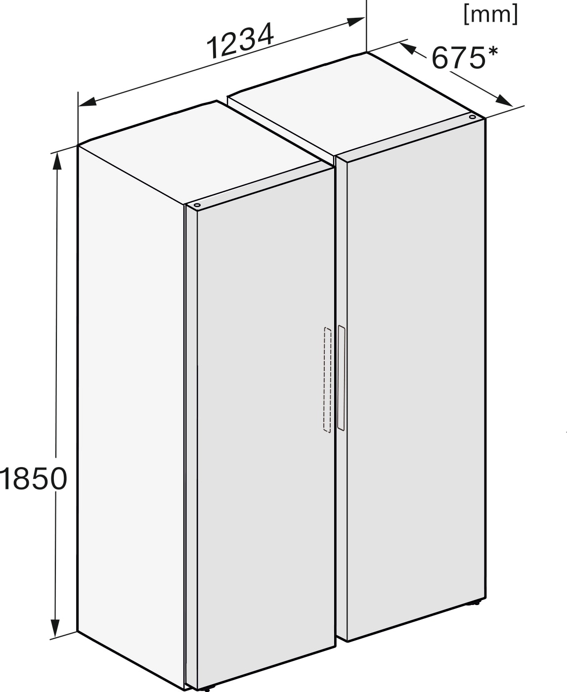Arca Congeladora Vertical Miele FNS 4382 D el NoFrost e SideOpen para Combinação Side-by-Side e de 185,5 cm - Aço Inoxidável Inox-10