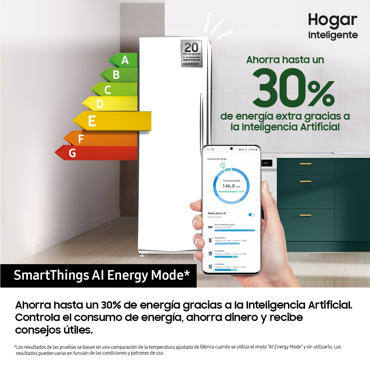Congelador vertical Samsung Total No Frost - SMART RZ32C7CDE Blanco-4