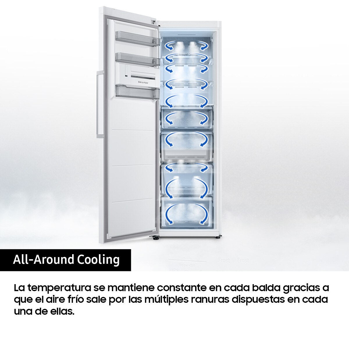 Congelador vertical Samsung Total No Frost - SMART RZ32C7CDE Blanco-6