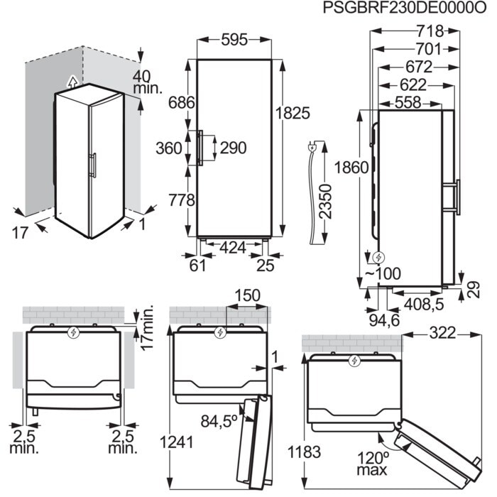 Congelador vertical AEG No Frost Multiflow - OAG7M281EW Blanco-8