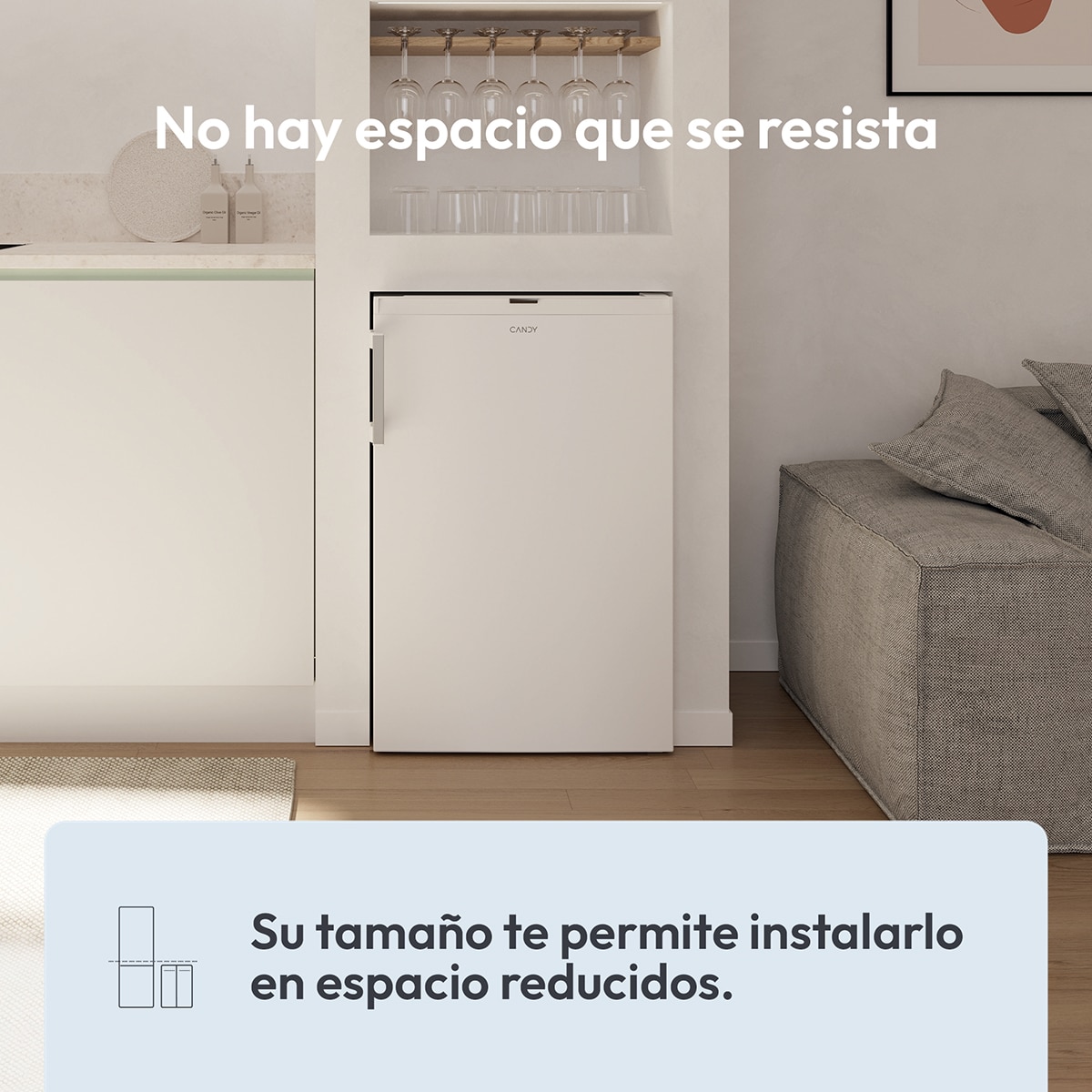 Congelador vertical Candy - CNUQ2L58EWH Blanco-6