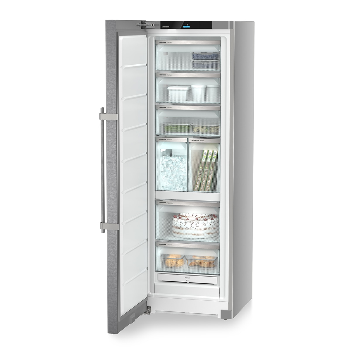 Congelador vertical Liebherr NoFrost + IceMaker - SFNsdd526i Inox-5