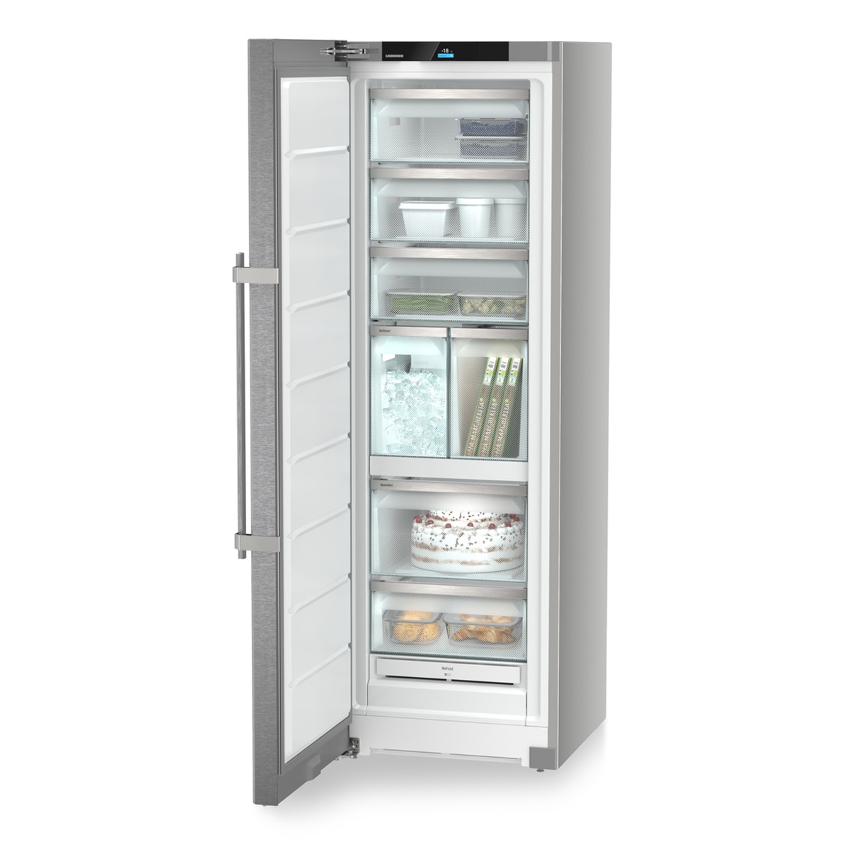 Congelador vertical Liebherr NoFrost + IceMaker - SFNsdd526i Inox-7