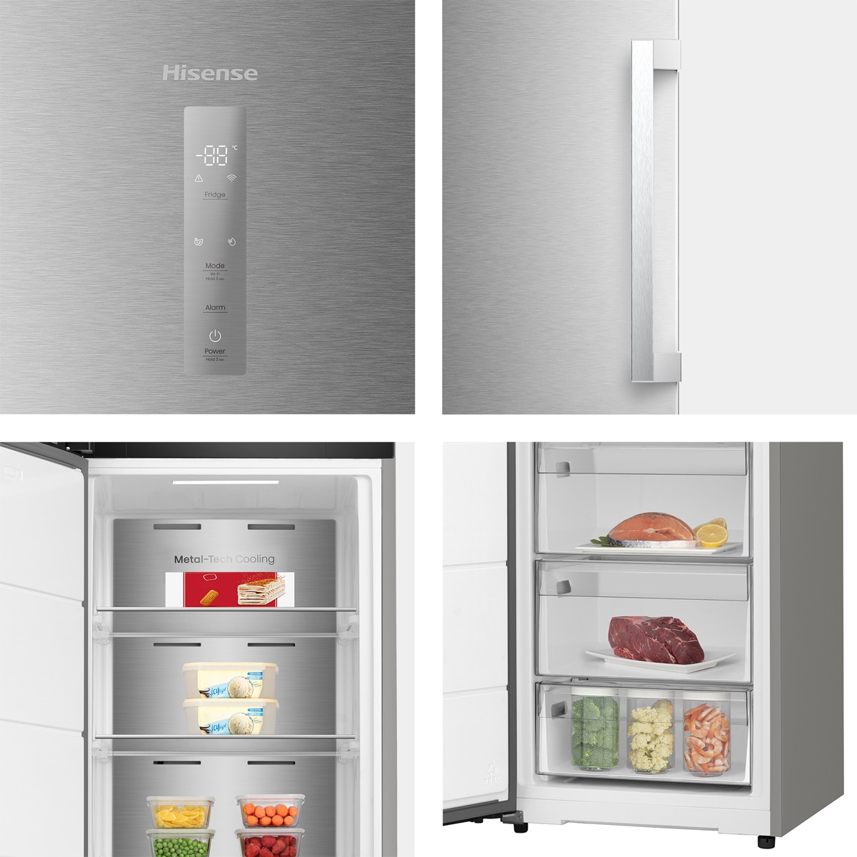 Congelador 1 puerta Hisense Kitchen Fit, Total No Frost - FT3K310SAIE1 - Inox Inox-13
