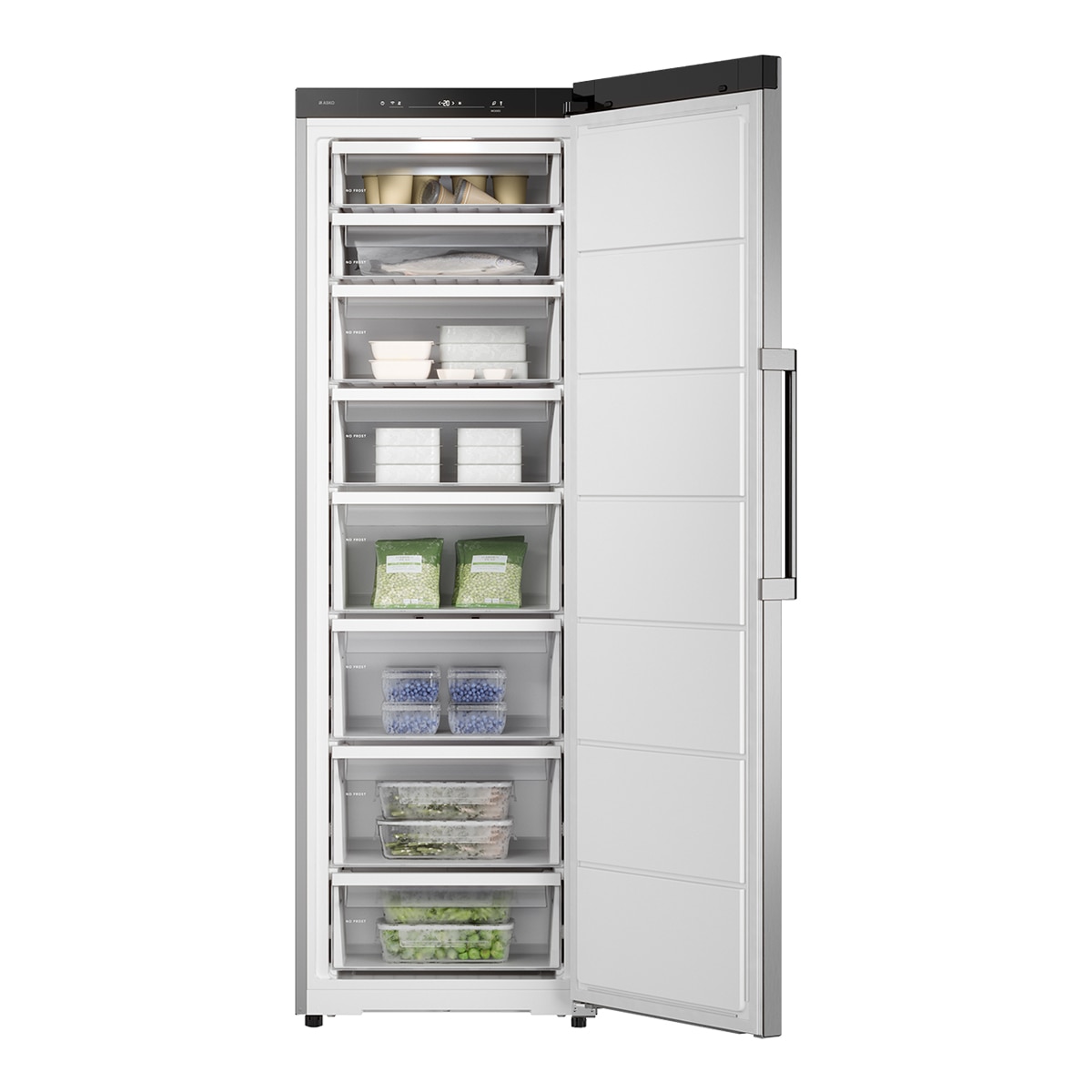 Arca Congeladora Vertical Asko RFF286KNCS1 No Frost e de 185 cm - Aço Inox Aço inoxidável-5