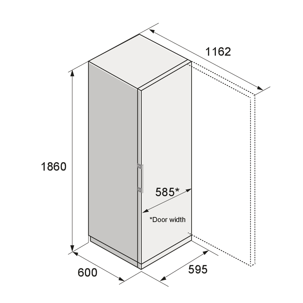 Arca Congeladora Vertical Asko RFF286KNCW1 No Frost e de 185 cm - Branco Branco-3