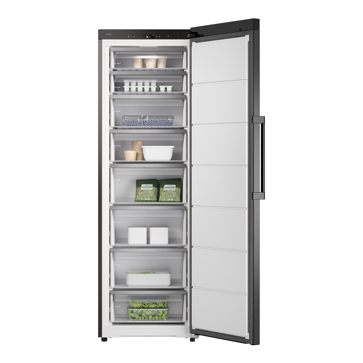 Arca Congeladora Vertical Asko RFF586KNCB1 Flush Integration, No Frost e de 186 cm Aço preto-5